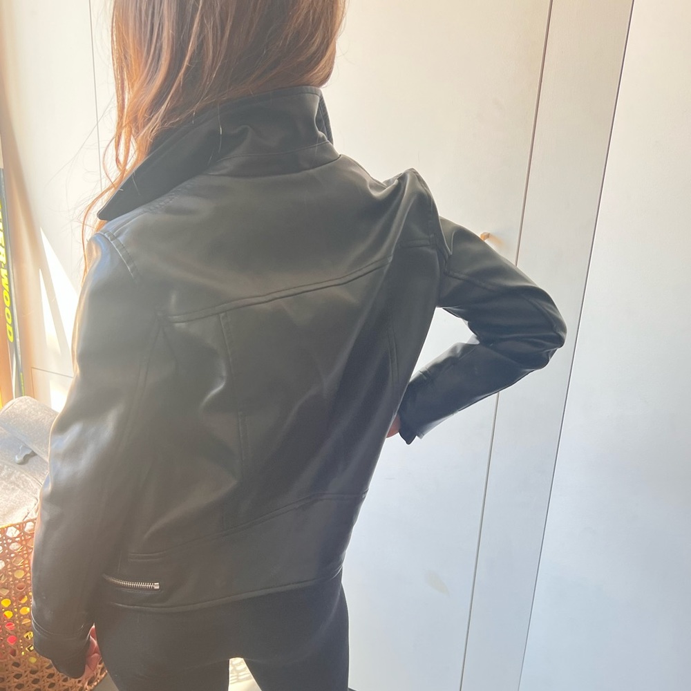 Youth faux leather biker jacket